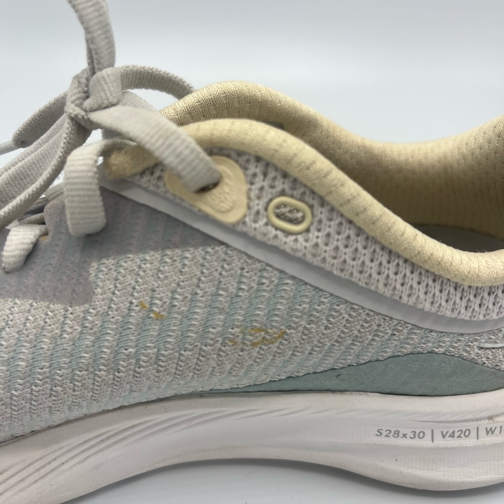Hoka One One Gray Cream Athletic Shoes with Cushioned Design - Picture 6 of 7